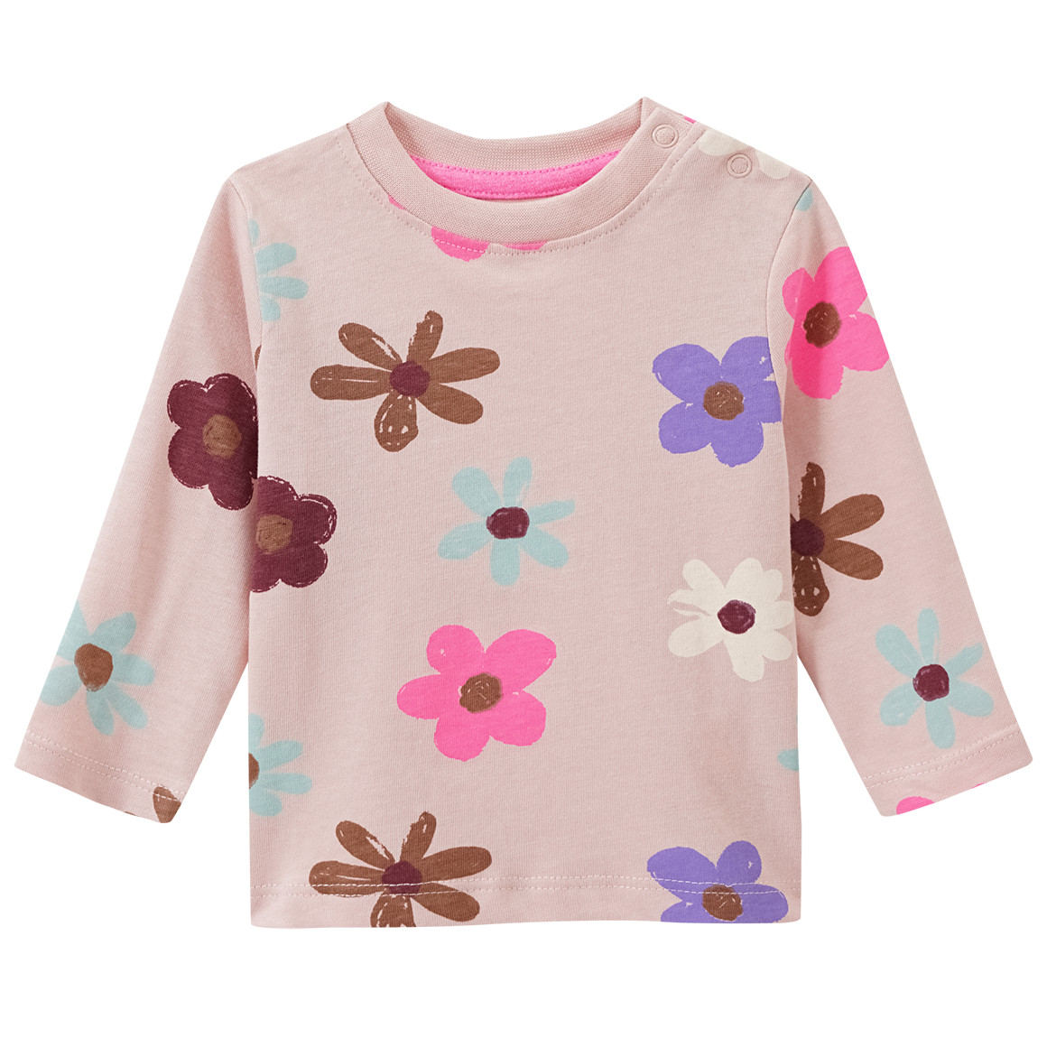 Topomini 2 Newborn Langarmshirts im Set rosa / mauve