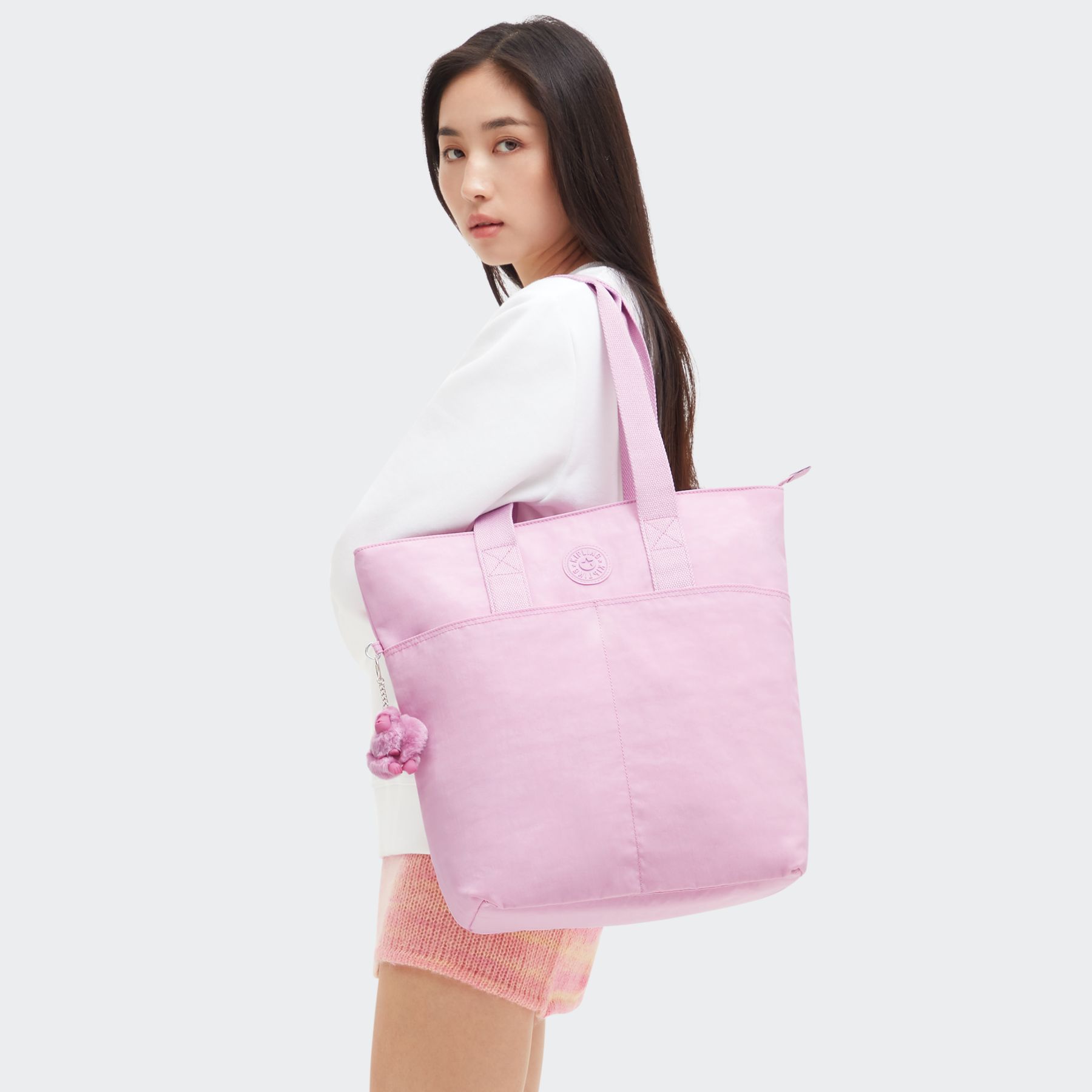 HANIFA Grand Fourre-Tout avec Compartiment pour Ordinateur - Blooming Pink