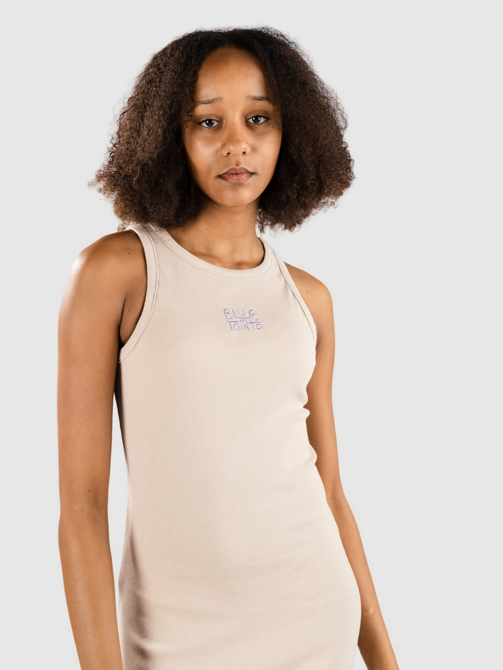 Blue Tomato A-Line Rib Dress sand