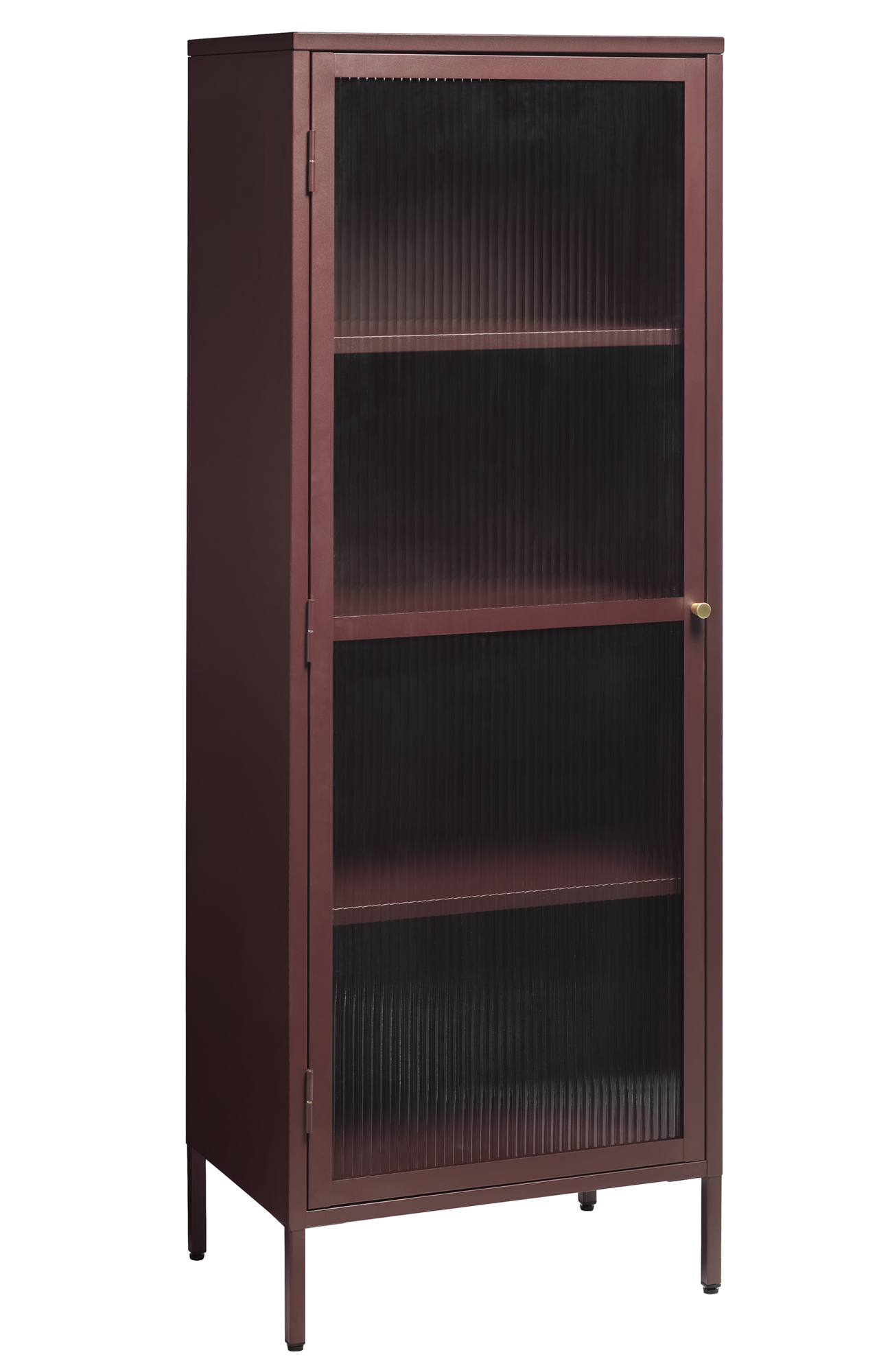 Vitrinekast Omeo 160x58 cm bordeauxrood