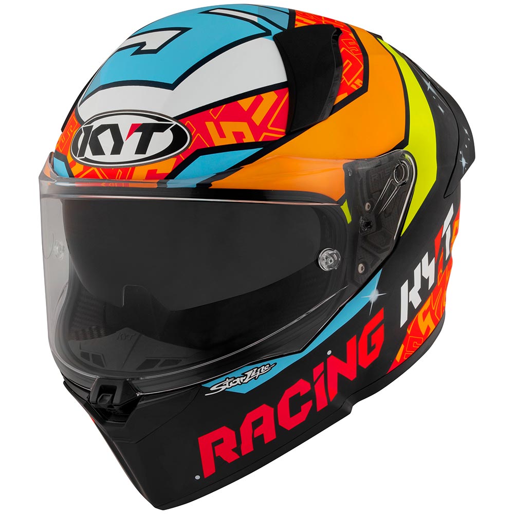 kyt - Casque R2R Max Version Masia 2022 Replica Orange / Bleu / Rouge