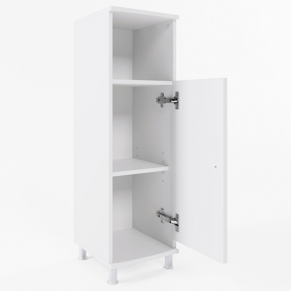VICCO Badschrank FYNN Weiß - Midischrank Badezimmer Regal Badregal Badmöbel