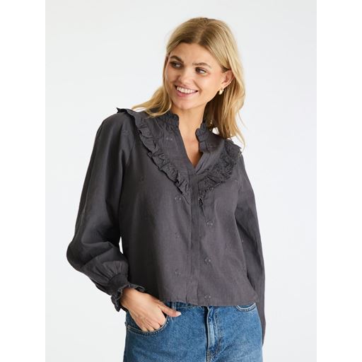 Neo Noir Degas Bluse, Dark Grey, 38
