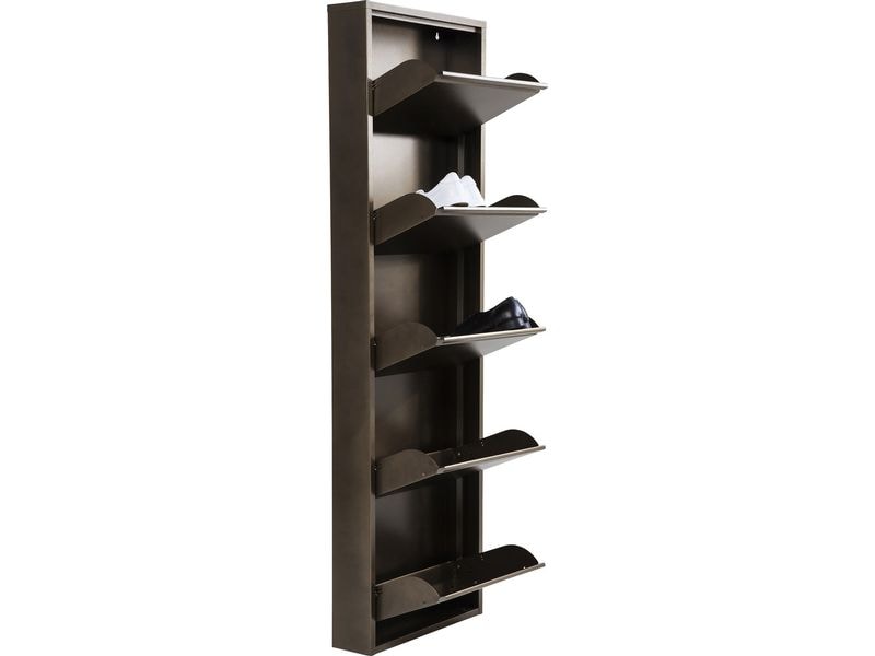 Kare Schuhschrank Caruso 5-er, 50 x 170 cm, Braun Schuhschrank