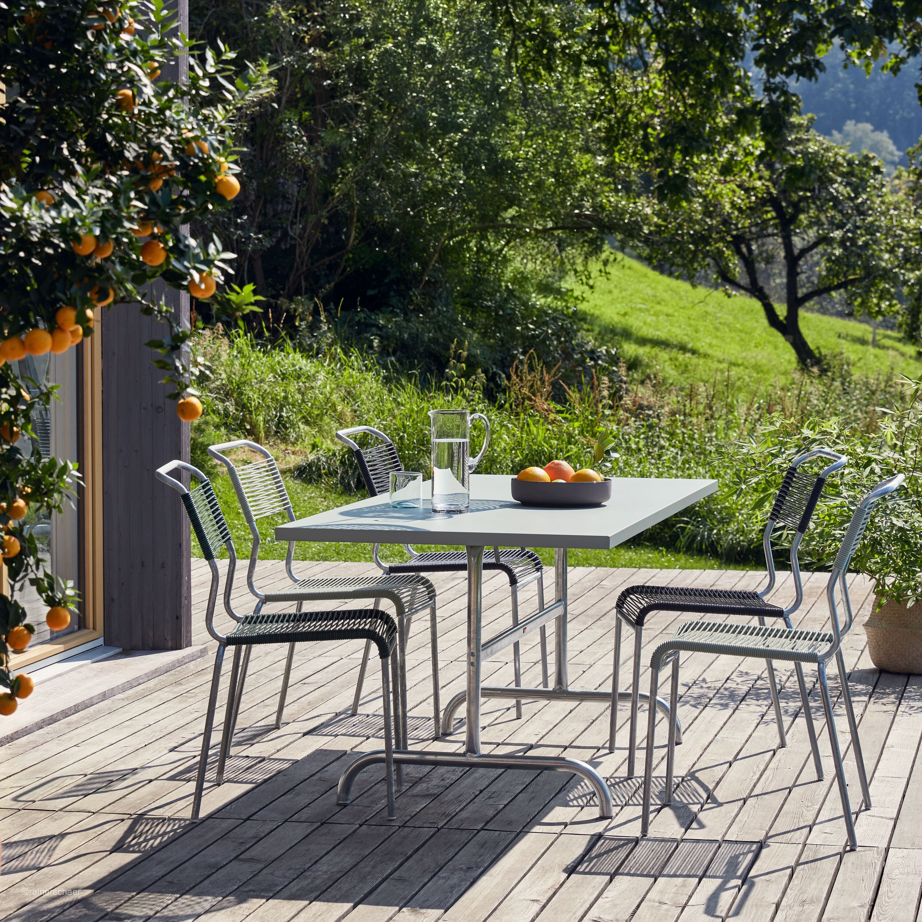 Schaffner SÄNTIS Klapptisch - Pastellgrün / B: 80.0 cm x T: 80.0 cm x H: 72.0 cm