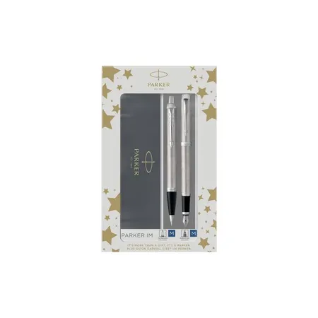 Parker DuoSet Parker IM Brushed Metal in Geschenkbox