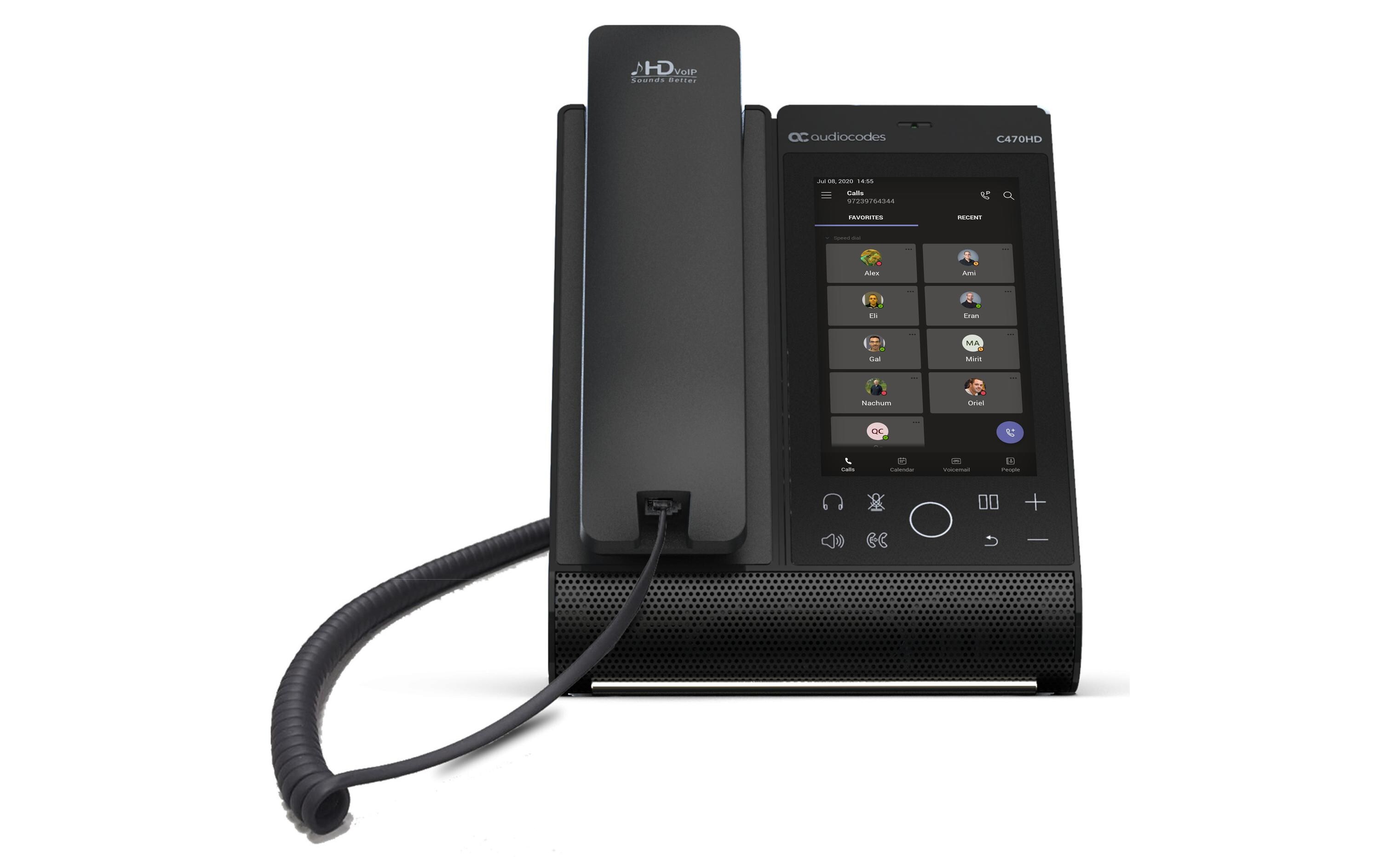 Tischtelefon C470HD Microsoft Teams Schwarz<br>Teams Tischtelefon von AudioCodes