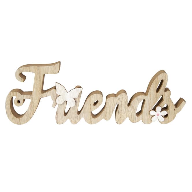 Deko-Schriftzug - Friends - aus Holz - ca. 30,5 x 2 x 11 cm