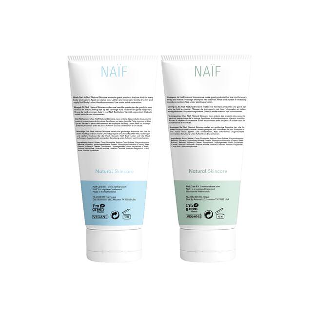 Naïf Value Pack Shampoo + Wasgel voor Baby & Kids