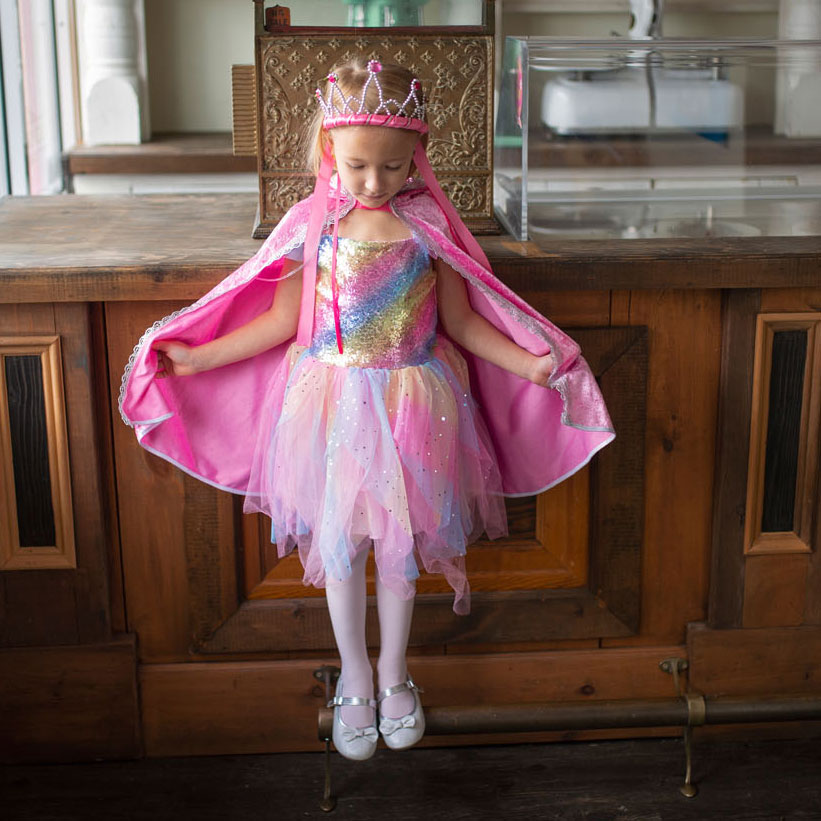 Diamond Sparkle Cape Roze, 5-6 jaar