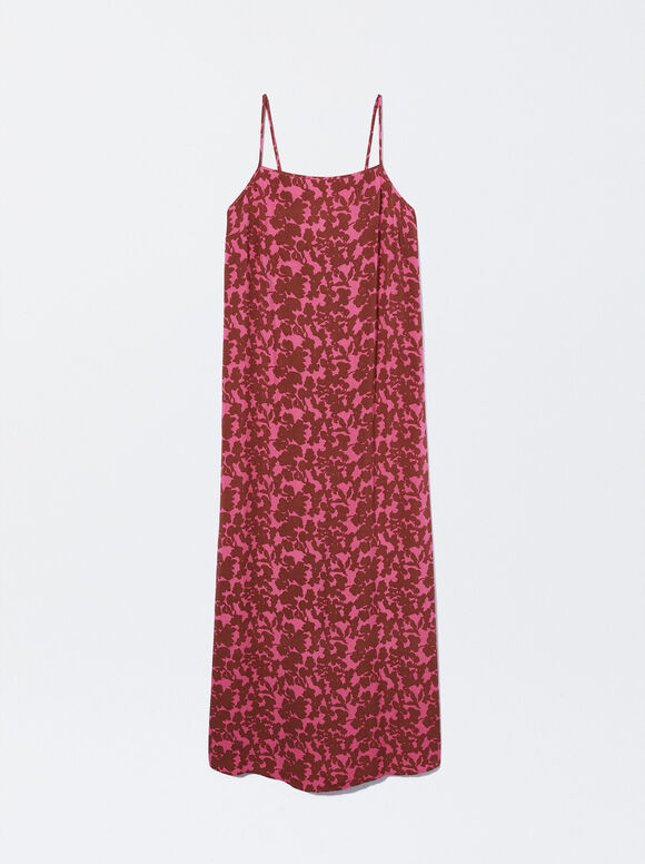 Vestido longo estampado - Multicolorido