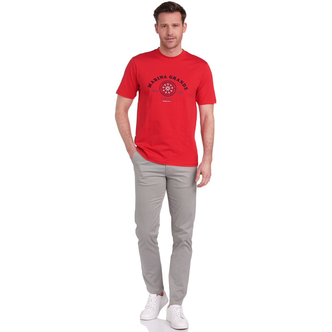 VanVaan Herren T-Shirt mit großem Print rot