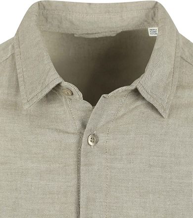 KnowledgeCotton Apparel Overhemd Lichtgroen 1090144-1068 kopen