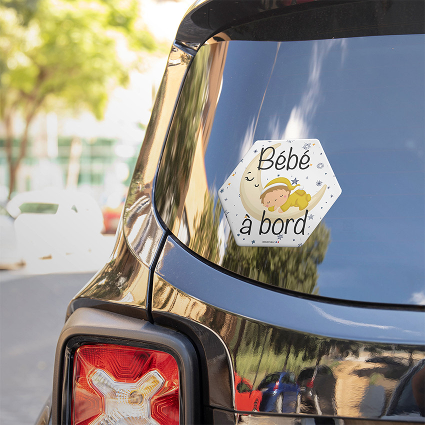 Adhésif de voiture bébé à bord Clair de Lune