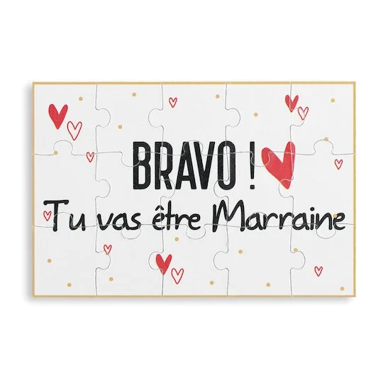 Puzzle d'annonce   Marraine        de               Maïka