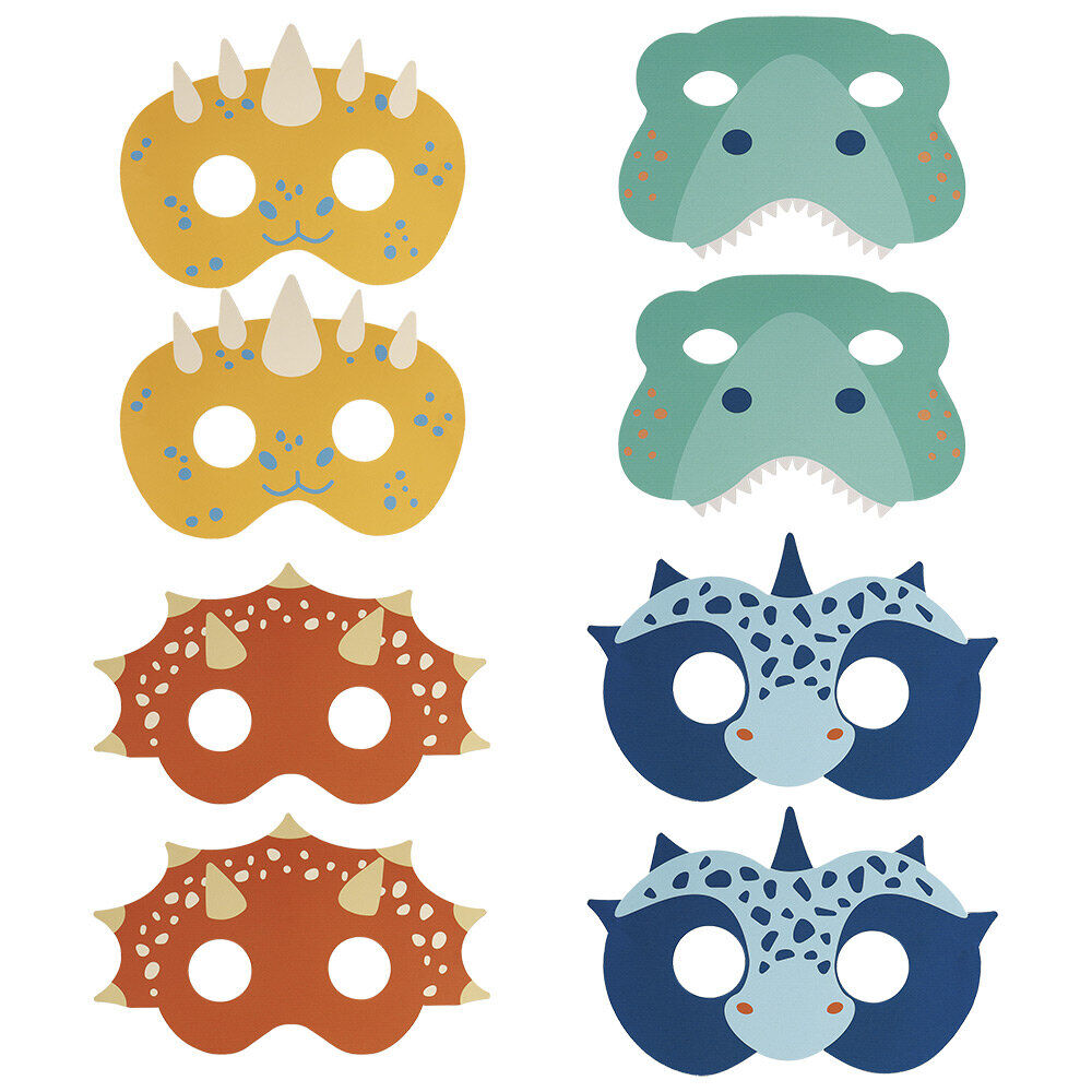 Masque dinosaure x8