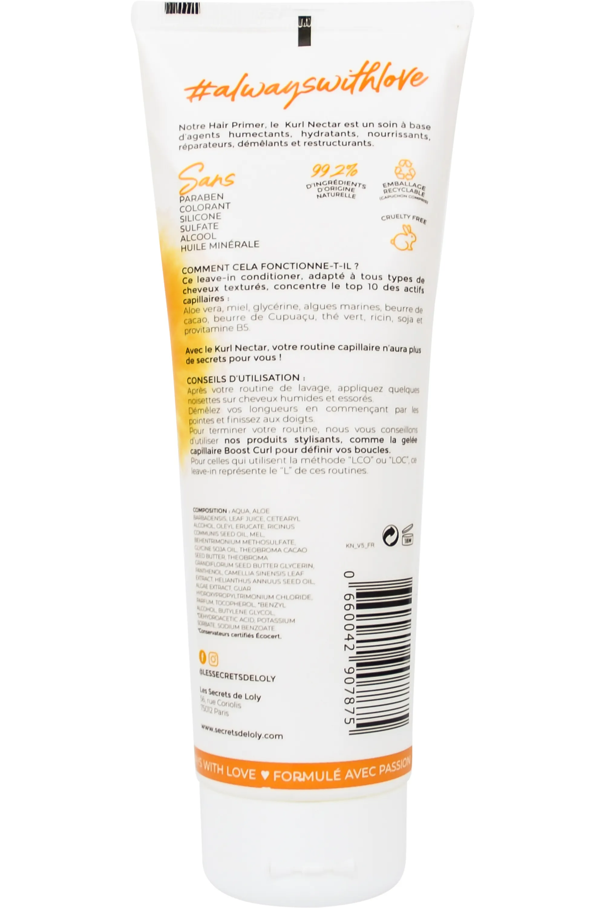 Les Secrets de Loly Soin sans rinçage Kurl Nectar-250 ml