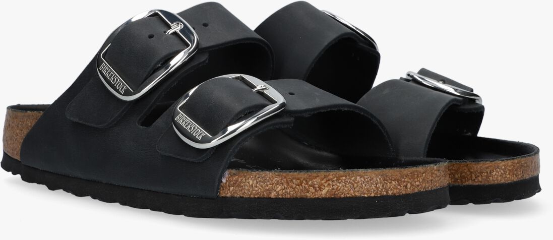 zwarte birkenstock slippers arizona big buckle