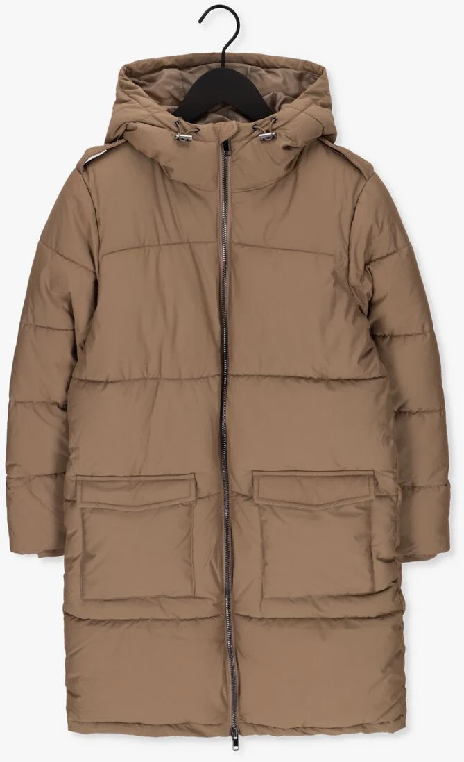 OBJECT bruine object gewatteerde jas hanna l/s long jacket