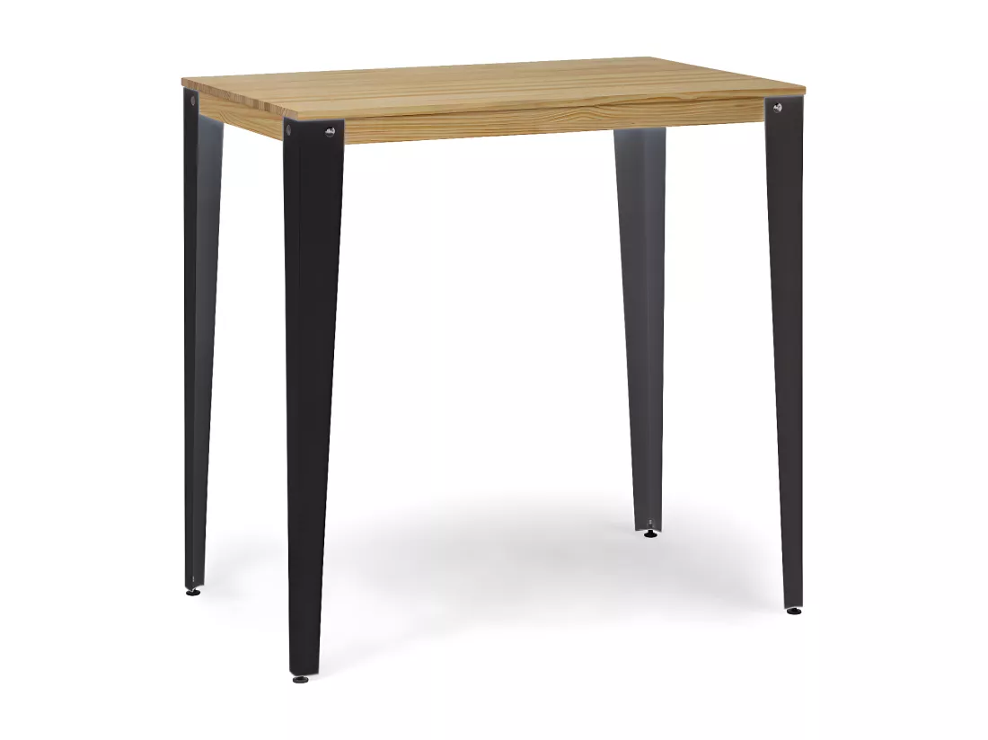 Table Mange debout Lunds 60X100x110cm Anthracite-Naturel. Box Furniture