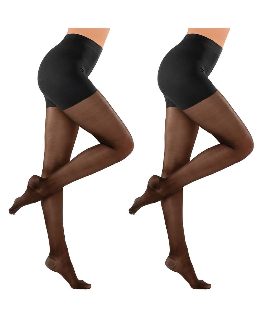 Collant Femme Confort et Qualité INFINITIF Pack de 2 Collants Modelant 3D