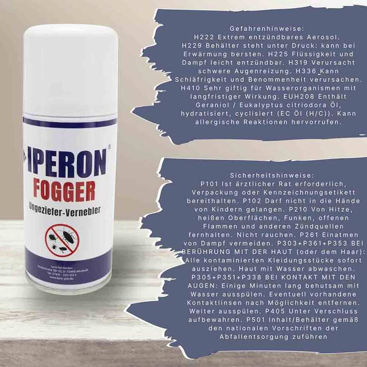 Iperon Fogger Ungeziefer-Vernebler Spray, 150 ml