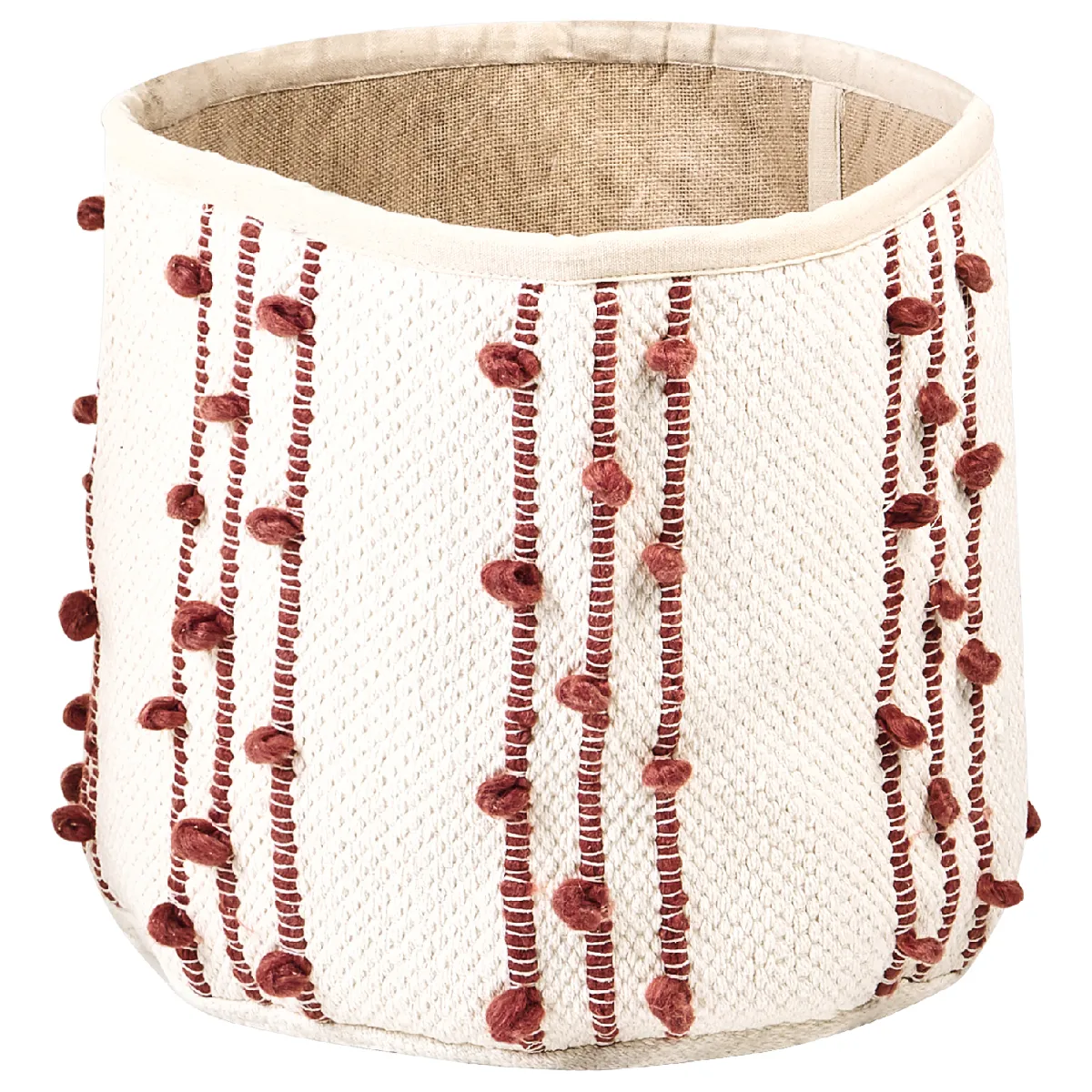 Beliani Paniers KHEL en coton beige et rouge