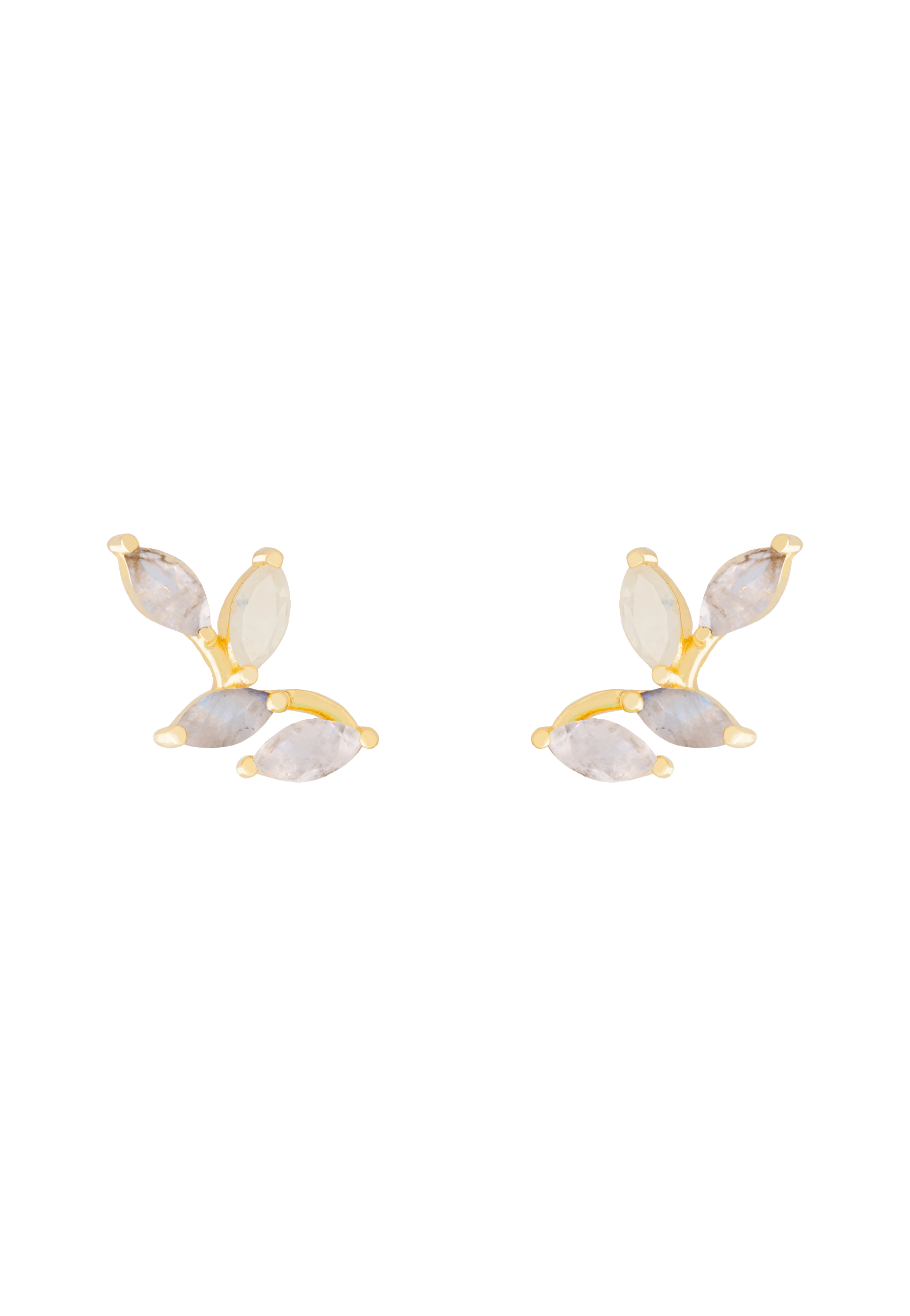 PADMA - Boucles d'oreilles pierre de lune | Bleu