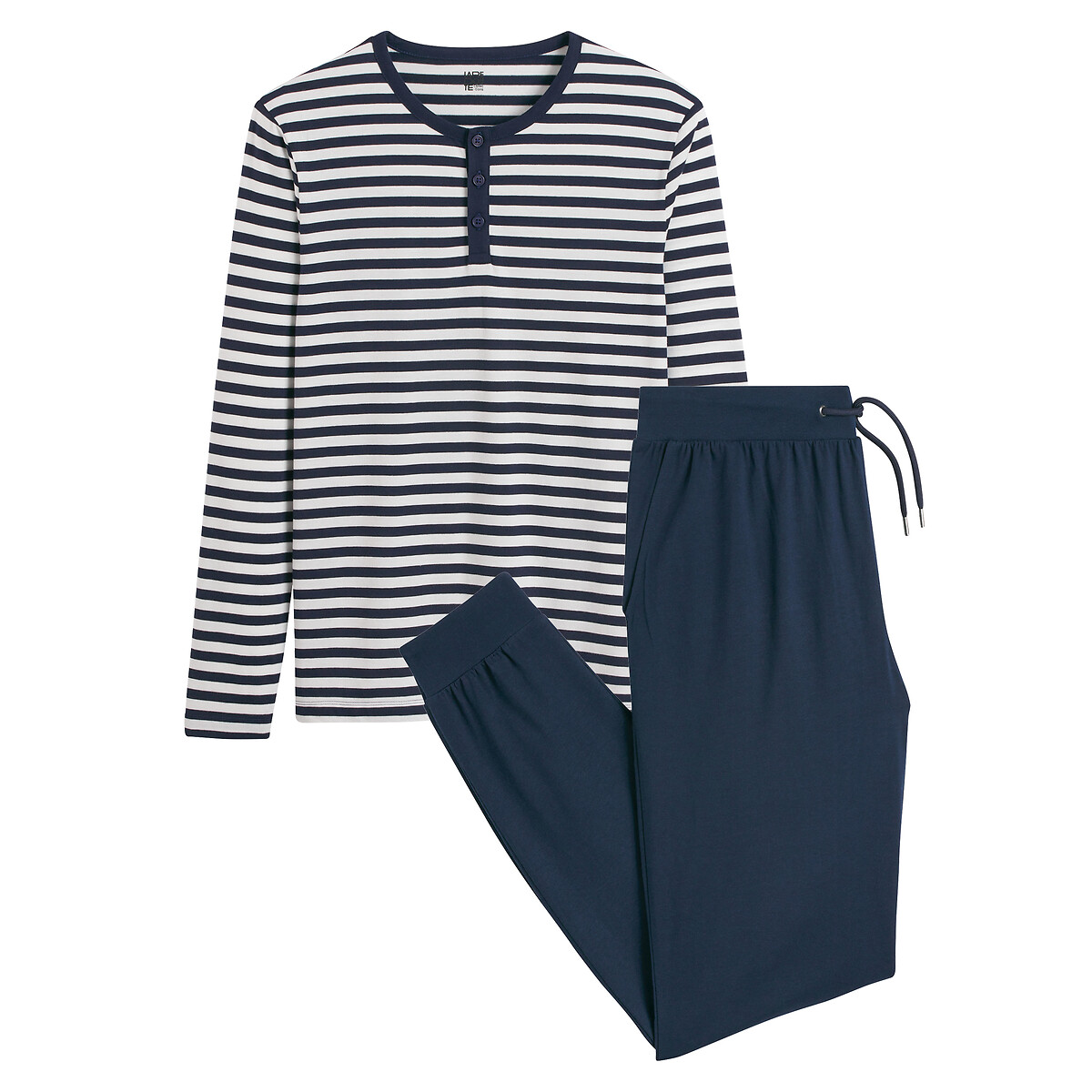 COLEÇÕES LA REDOUTE<br>Pijama jersey, top listrado