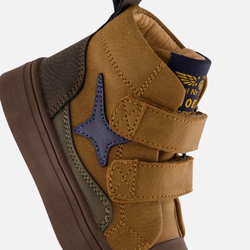Shoesme Velcro Sneakers cognac Leer