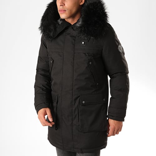 Parka Fourrure Chauffante Antartic Noir