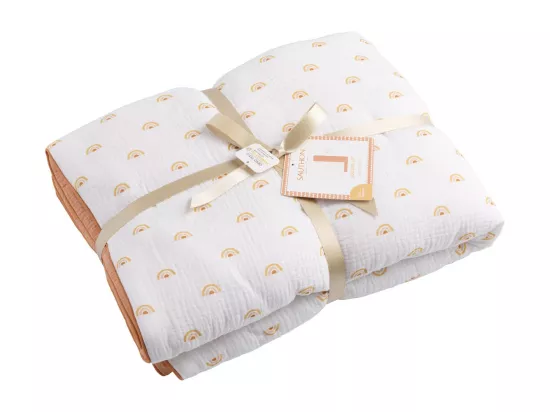 Couvre lit bébé 90x140 cm en coton blanc