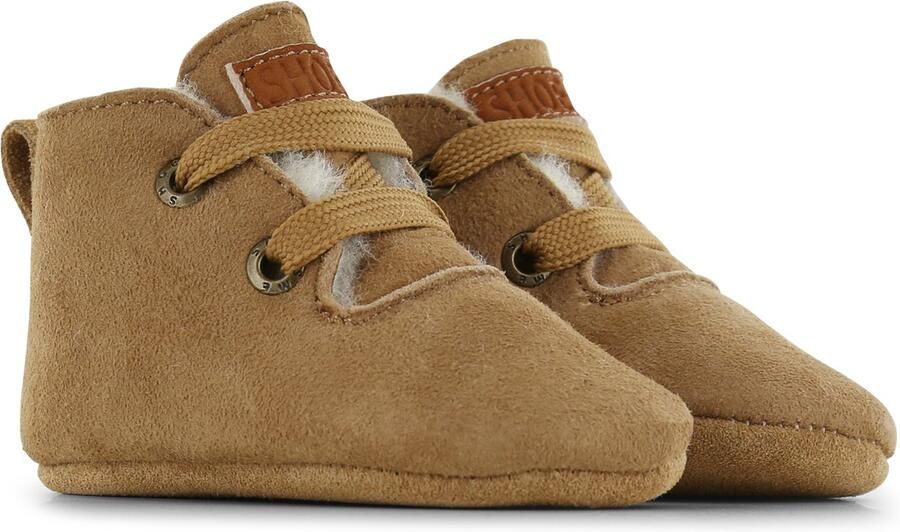 Shoesme Newborn Lammy Slofje Baby Slofjes Unisex Cognac Lammy