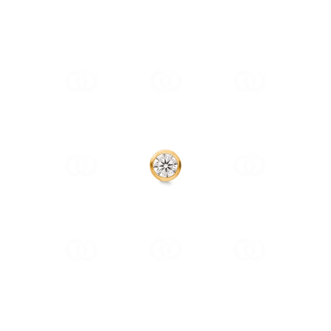 Nasenstecker Spirale 750/18 K Gelbgold mit Zirkonia