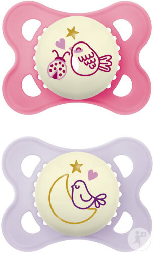 Mam Baby Sucette Original Night Silicone 0-6 Mois Unisex 2 Pièces