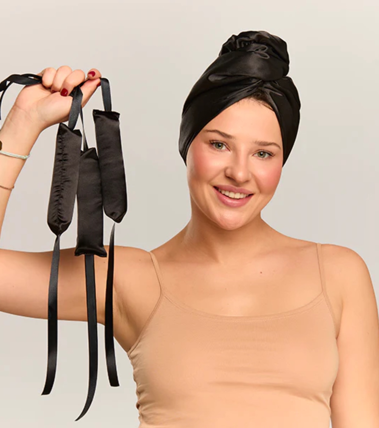 GLOV - Rolos de ondulação de cabelo sem calor Ribbon Rollers - Rosa