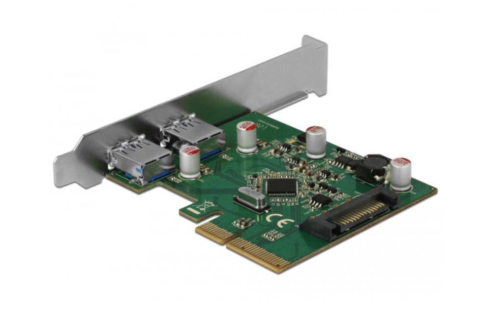PCI-Express-Karte USB 3.1 Gen2 - 2x USB-Typ-APCIe-Schnittstellenkarte mit zwei USB-3.1-Anschlüsse