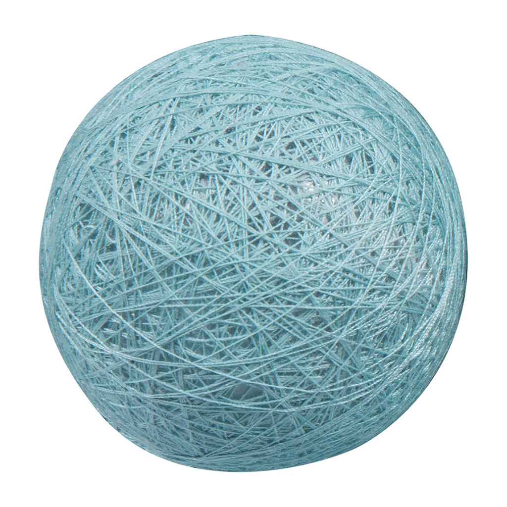 Boule tissu azur D 6cm