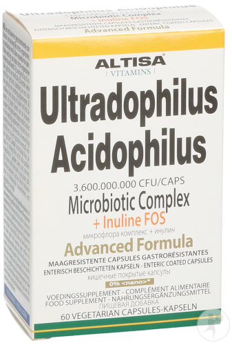 Altisa Ultradophilus Acidophilus + Inuline Advanced Formula 60 Capsules Végétariennes