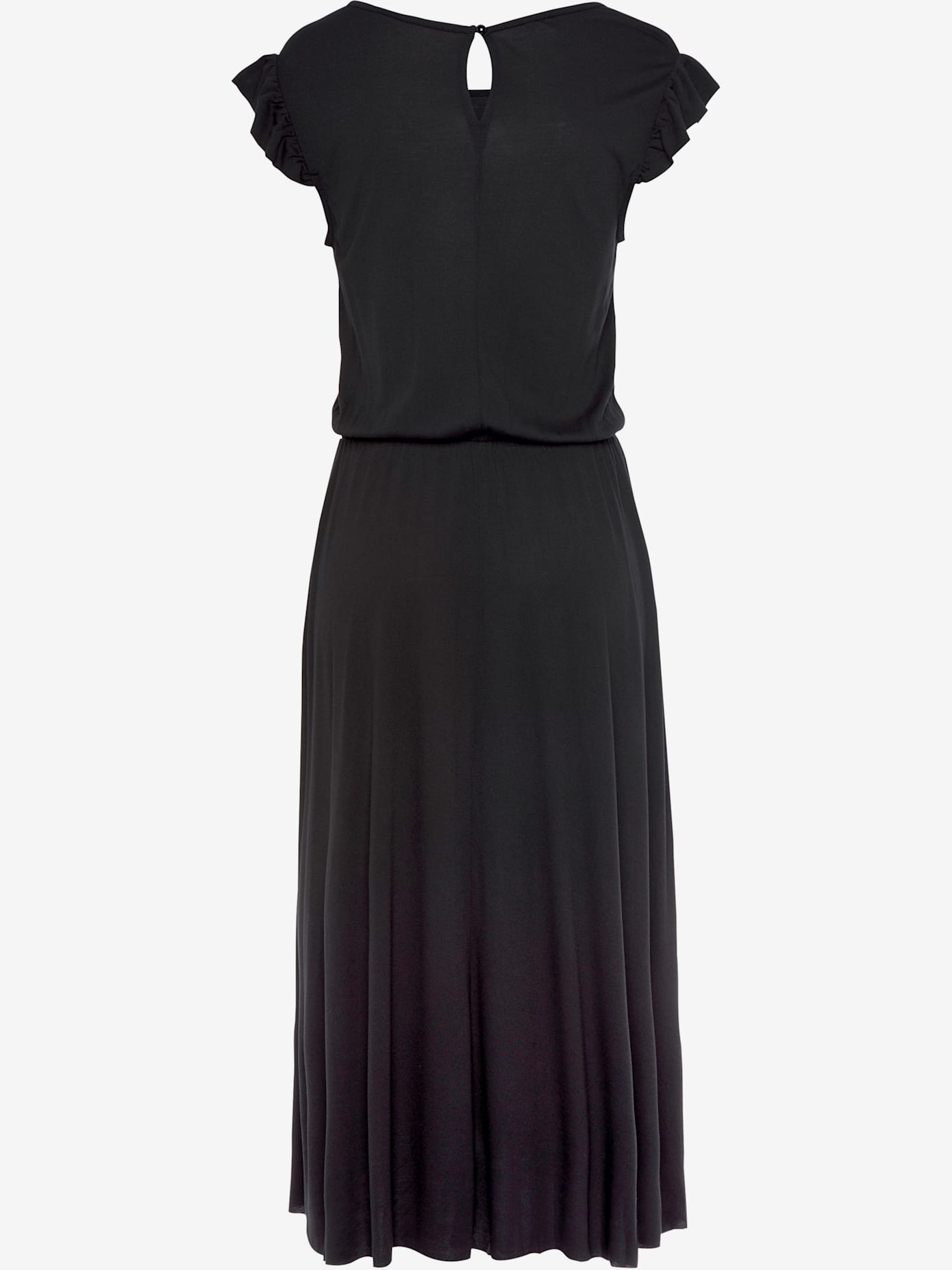 Robe mi-longue encolure ronde