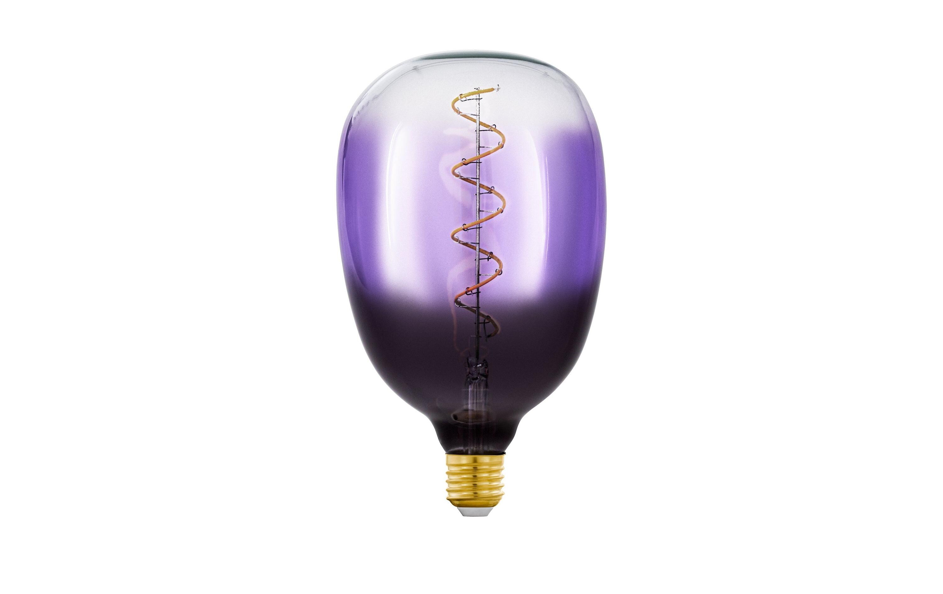 Lampe 4 W E27 Schwarz-Transparent-ViolettLampe mit warmweissem Farbton