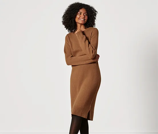 Premium Woll-Cashmere-Strickkleid