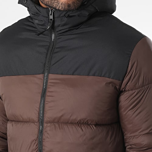 Doudoune Capuche Toby Marron Noir