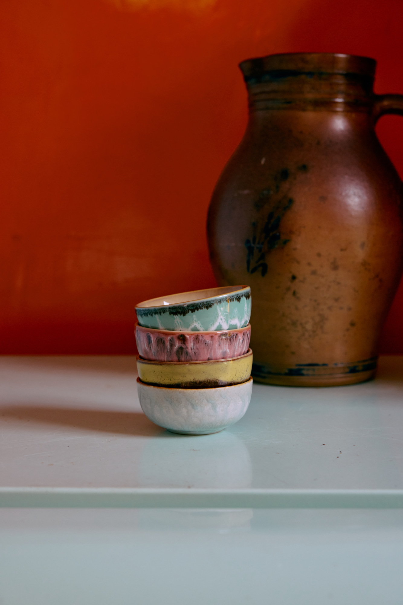 Servies 70's Ceramics kom modernist XS - set van 4