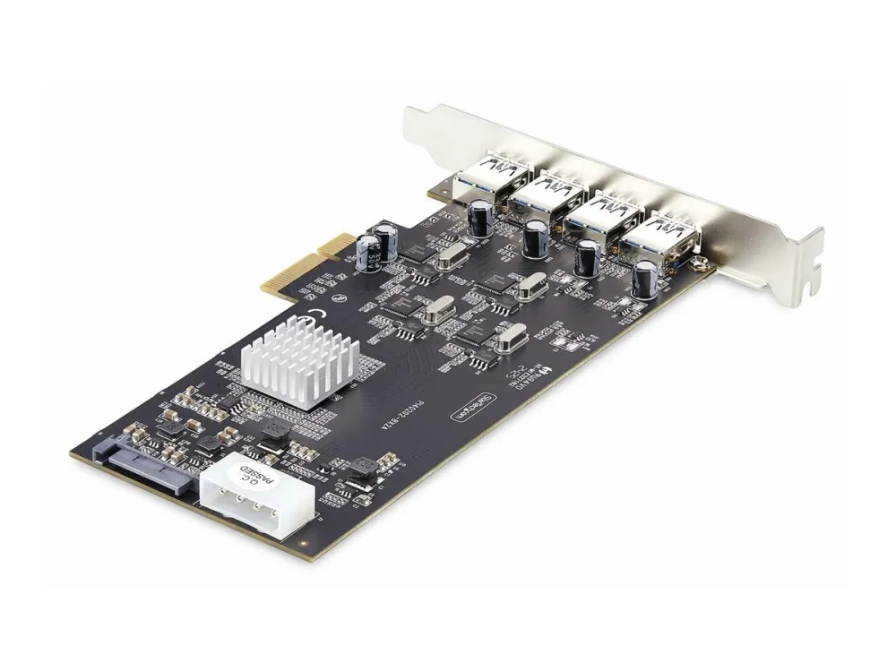 StarTech.com 4-Port USB-A PCIe Card, USB 3.2 5Gbps, 4x USB Controllers - USB-adapter - PCIe 2.0 x4 - USB 3.2 Gen 1 x 4 - sort - for P/N: FCREADMICRO3V2, USB315AC1M, USB3S2SAT3CB