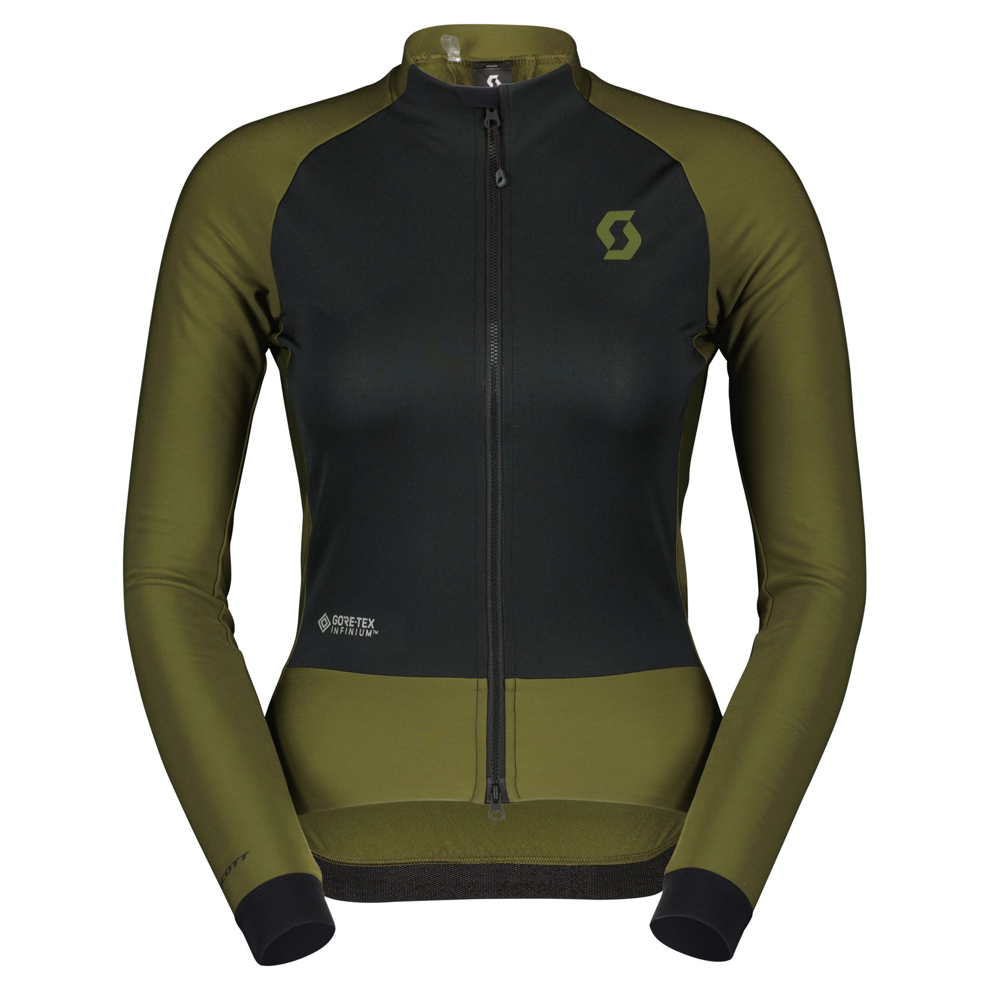 SCOTT RC Pro Warm Hybrid Gore-Tex Windstopper Jakke Grangrøn/Sort til Kvinder