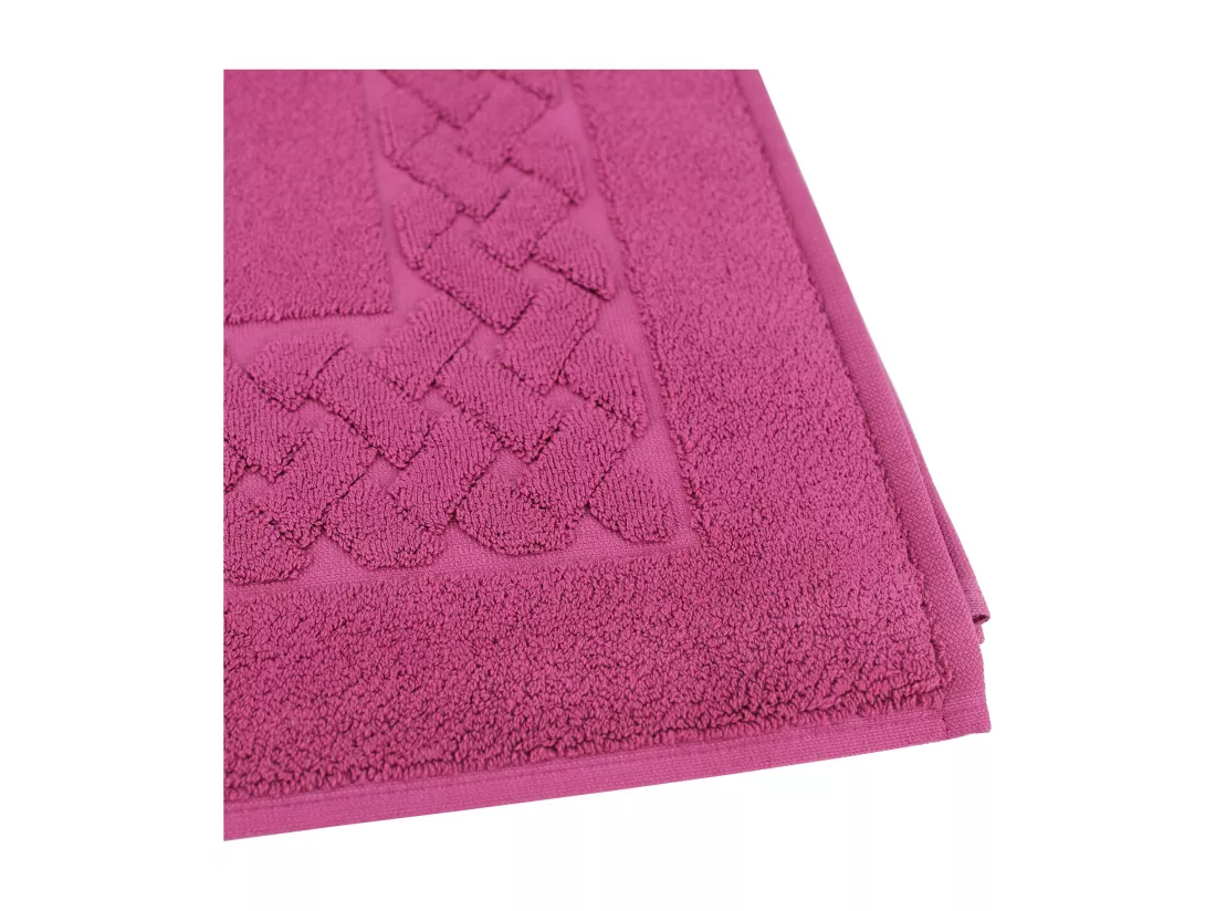 Tapis de bain 50x80 cm ROYAL CRESENT Rose Vin 850 g/m2