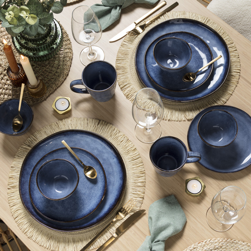 Dinerbord Toscane - donkerblauw - ø28 cm