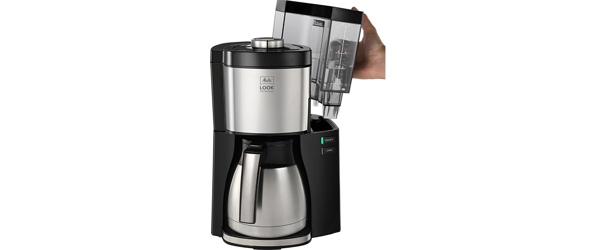 Filterkaffeemaschine Look Therm Perfection Schwarz<br>Kannendeckel mit komfortabler Easy Click Funktion