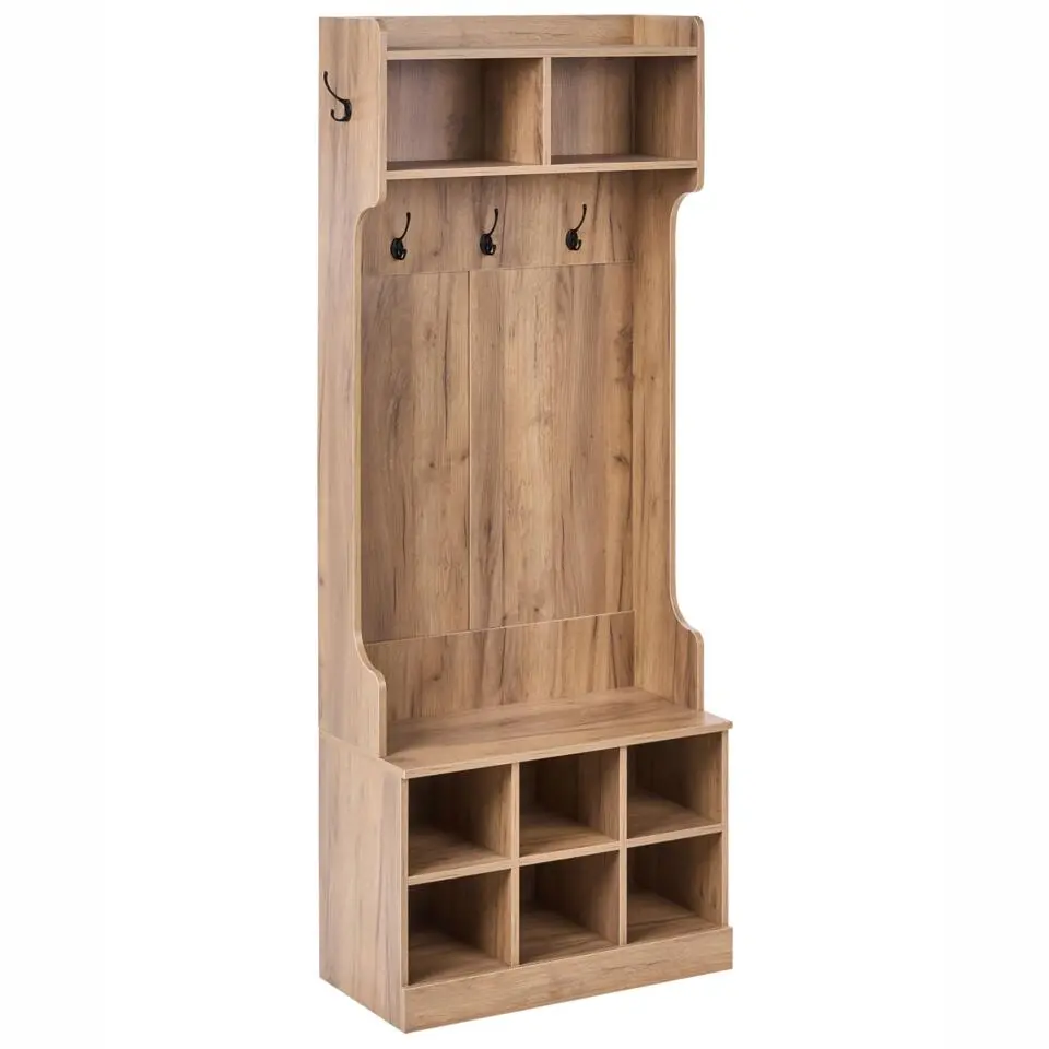 GINDAGAI - Schoenenkast - Lichtbruin - Hout